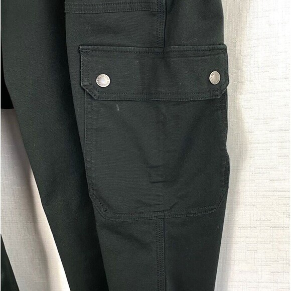 Duluth Trading Curve Setter Waistband Black Fleece Lined Pants Women 20 x 31(29) - Picture 4 of 13